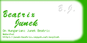 beatrix junek business card